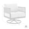 Armen Living Felicia Outdoor Patio Swivel Rocking Chair in Black Aluminum and Gray Rope with Cushions 840254332522 - alternate 7